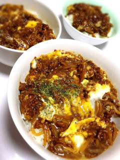 包丁いらず☆もやし挽き肉デミ卵丼-レシピのメイン写真