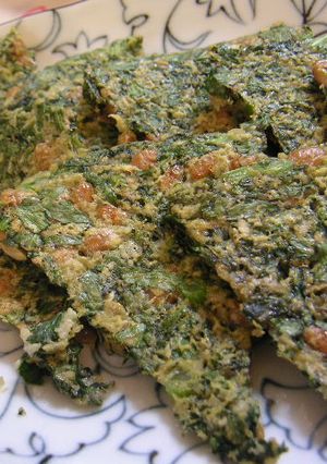 春菊と納豆のふわふわ焼き-レシピのメイン写真