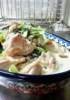簡単おいしい！鶏肉のクリーム焼き煮♬｡.-レシピのメイン写真