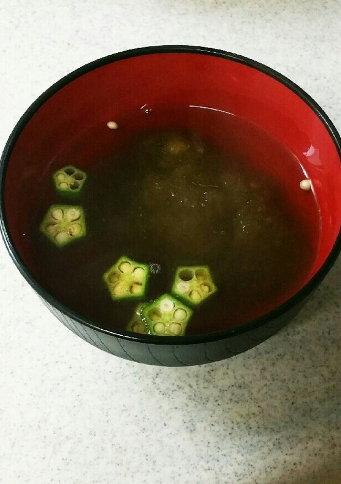 簡単 オクラととろろ昆布のお吸い物-レシピのメイン写真