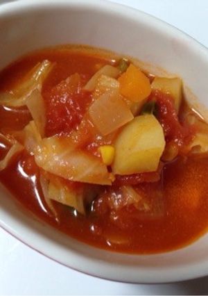 簡単！トマト缶でミネストローネ-レシピのメイン写真