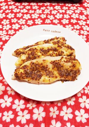 ダイエットにも◎ササミのマスタード焼き-レシピのメイン写真