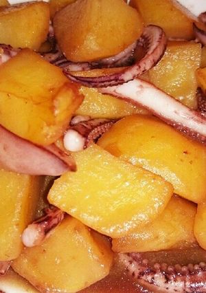 焼き肉のタレでイカじゃがバター醤油炒め-レシピのメイン写真
