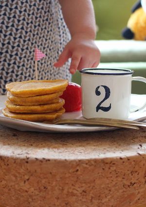 幼児食の朝食に　人参すりおろしパンケーキ-レシピのメイン写真