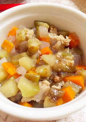 離乳食後期～ナスと挽肉の中華炒め-レシピのメイン写真