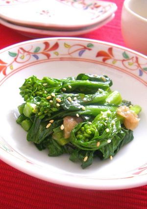 菜の花の塩ダレ梅肉和え-レシピのメイン写真