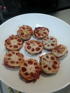 れんこんのコンビーフはさみ焼き-レシピのメイン写真
