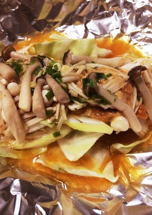 鮭のねぎ味噌ホイル焼き-レシピのメイン写真