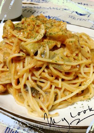 ナスとツナのトマトパスタ-レシピのメイン写真