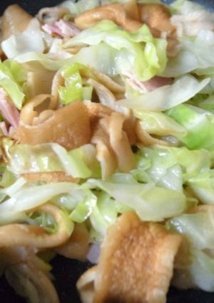 キャベツと庄内麩の出汁炒め-レシピのメイン写真
