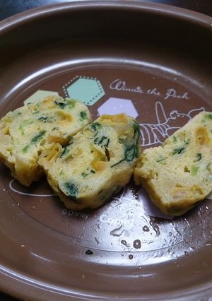離乳食完了期〜ほうれん草とコーンの卵焼き-レシピのメイン写真