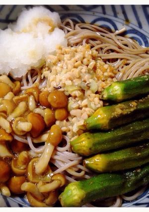 蕎麦アレンジ☆オクラ柚子ポンマリネ蕎麦-レシピのメイン写真