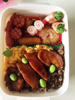 そぼろ照り焼きのせお弁当(^ ^)-レシピのメイン写真