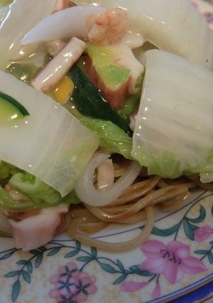中華麺風・魚貝のあんかけ焼きそば-レシピのメイン写真