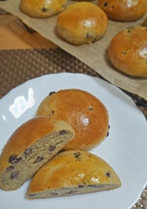 ★オーツブランとアーモンドの小豆ぱん♪-レシピのメイン写真