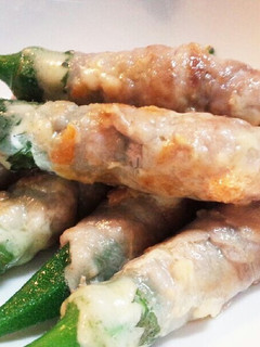 チーズinオクラの豚肉巻き-レシピのメイン写真