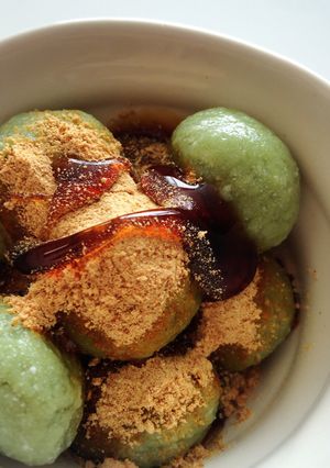 青汁白玉お豆腐だんご♡-レシピのメイン写真