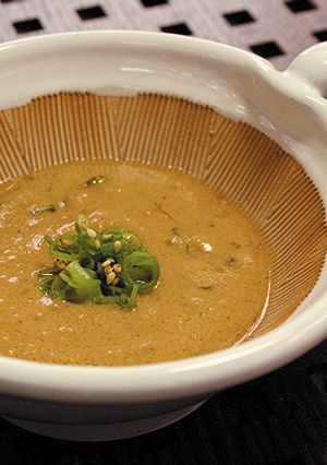 遊月亭黒豆茶出がらしレシピ黒豆入味噌だれ-レシピのメイン写真