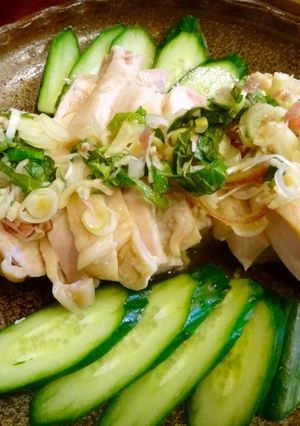 胸肉しっとり献立⭐︎茹で鶏の香味ソース-レシピのメイン写真