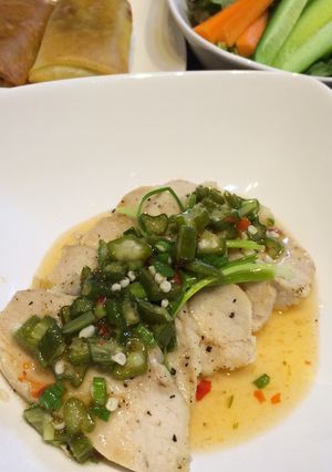 鶏胸肉オクラソースのヘルシーおかず♪-レシピのメイン写真