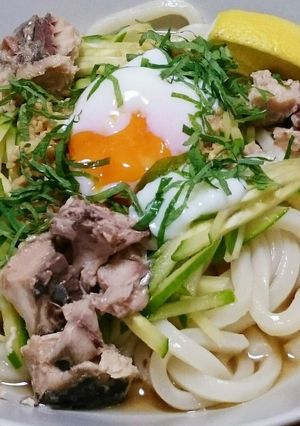 鯖水煮缶の冷やしまぜうどん-レシピのメイン写真