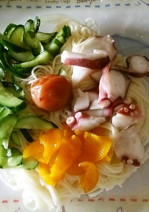 カラフルトッピングそうめん-レシピのメイン写真
