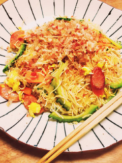 ゴーヤ&そうめんチャンプルー-レシピのメイン写真