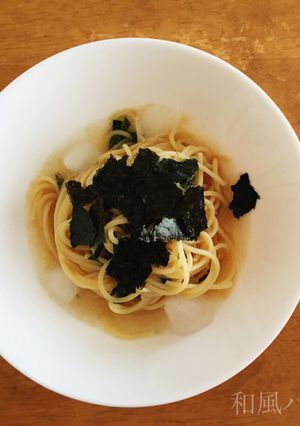 大葉と梅干しの和風冷製パスタ-レシピのメイン写真