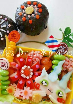 コマサンの花火大会♡花火おにぎりお弁当♪-レシピのメイン写真