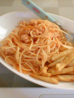 簡単☆ガーリックケチャップパスタ-レシピのメイン写真