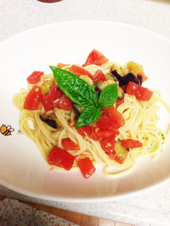 簡単☆トマトと茄子の冷たいパスタ-レシピのメイン写真