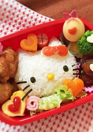 キャラ弁☆キティちゃん弁当♡-レシピのメイン写真