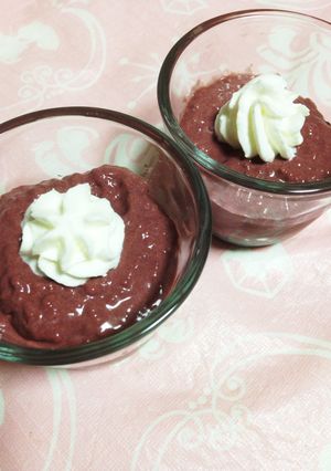ヘルシ〜豆腐チアチョコベリープリン-レシピのメイン写真
