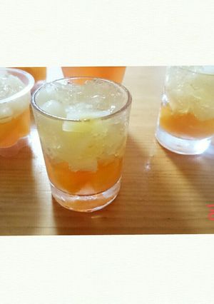 桃缶とオレンジのジュレ-レシピのメイン写真