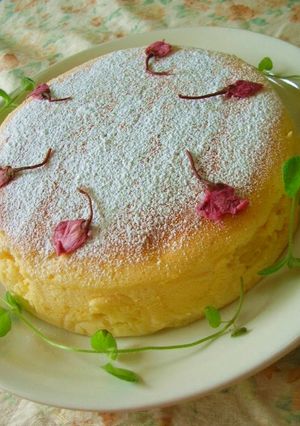ふわわん☆白桃のスフレケーキ-レシピのメイン写真