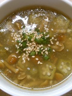 簡単 とろ!なめこと オクラの中華スープ-レシピのメイン写真