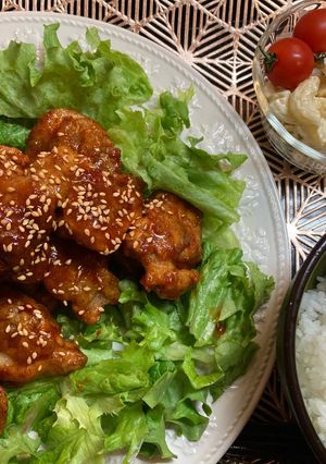 夕飯献立　ヤンニョムチキン-レシピのメイン写真