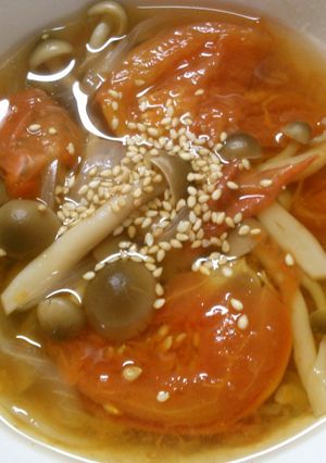 和食にトマト しめじ 玉ねぎの 白だし煮-レシピのメイン写真