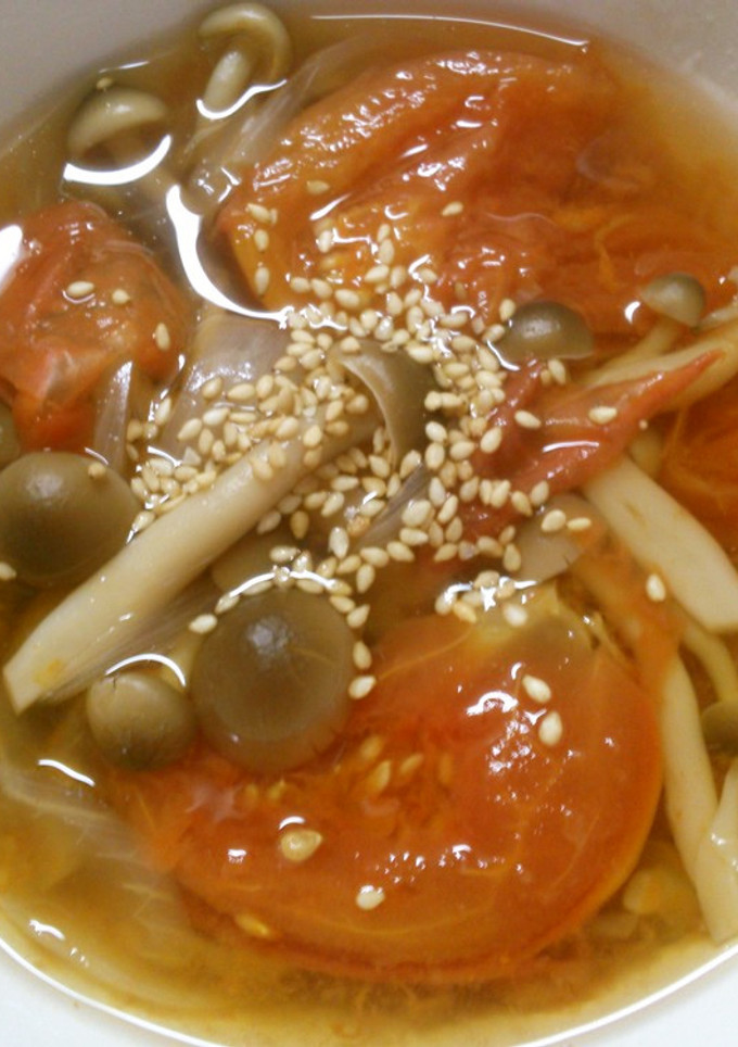 和食にトマト しめじ 玉ねぎの 白だし煮-レシピのメイン写真