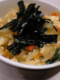 節約!残り野菜で玉子丼-レシピのメイン写真