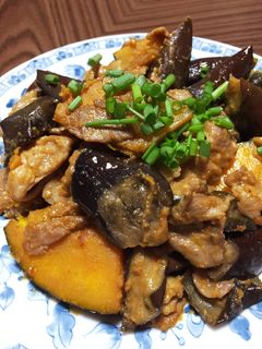 豚肉となすとかぼちゃの味噌ネーズ炒め-レシピのメイン写真