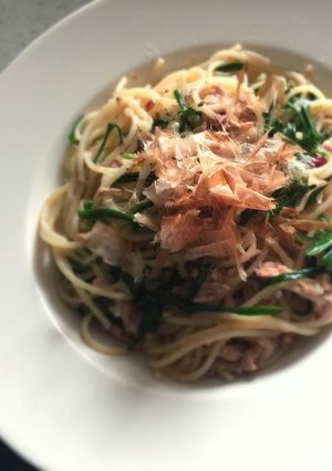 ニラとツナのペペロンチーノ-レシピのメイン写真
