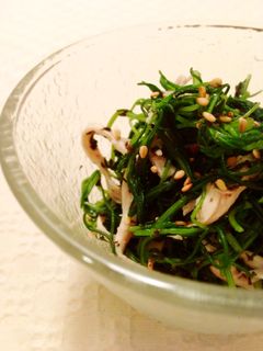 * おかひじきと鶏ささみのゆかり和え *-レシピのメイン写真