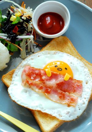 朝食に簡単！サンリオ「ぐでたま」トースト-レシピのメイン写真