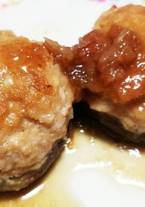 梅だれで頂く!!柔ら〜か♡椎茸の肉詰め♡-レシピのメイン写真