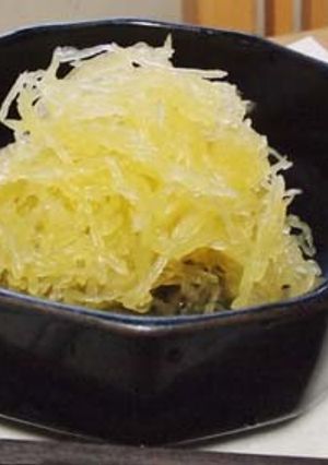 箸休め：糸瓜（そうめんカボチャ）の酢の物-レシピのメイン写真