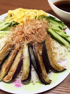 焼き茄子のせそうめん-レシピのメイン写真