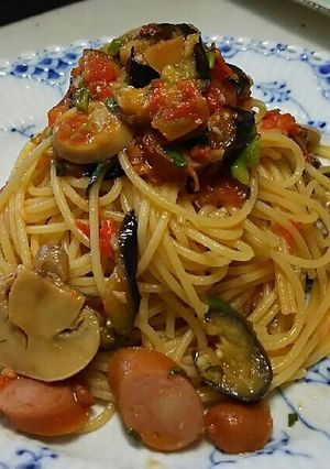 夏のもぎたて自家菜園夏野菜のパスタ✨❗-レシピのメイン写真