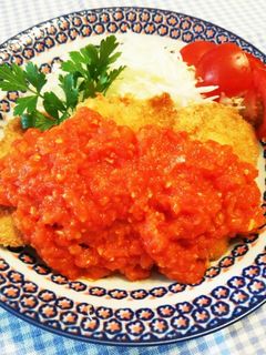 鶏むね肉★チキンカツのトマトソース♪-レシピのメイン写真