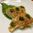 白ゴーヤの肉詰めごま焼き